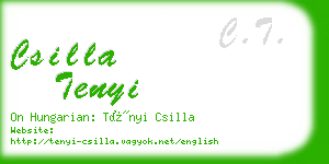 csilla tenyi business card